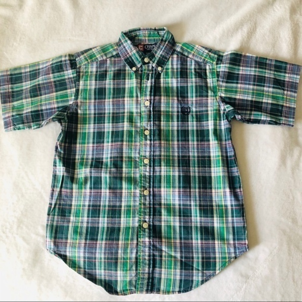 Boys Chaps Plaid Button Down